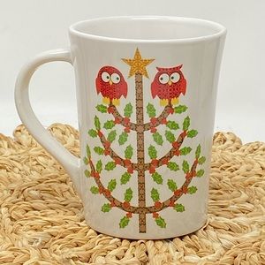 Christmas Owls Mug Owl Couple in Christmas Tree 12 oz